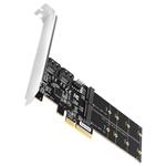 AXAGON PCES-SA4M2, PCIe řadič - 2x interní SATA 6G port + 2x SATA M.2 slot, ASM1164, SP & LP