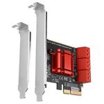 AXAGON PCES-SA6, PCIe řadič - 6x interní SATA 6G port, ASM1166, SP & LP