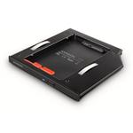 AXAGON RSS-CD09 rámeček pro 2.5" SSD/HDD do DVD slotu, 9.5 mm, LED, hliník