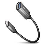 AXAGON RUCM-AFAC, kabelová redukce USB-C (M) <-> USB-A (F), 20cm, USB 3.2 Gen 1, 3A, ALU