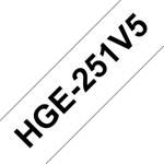 Brother - Originální kazeta s páskou, HGE251V5, černý tisk na bílé, šířka 24 mm