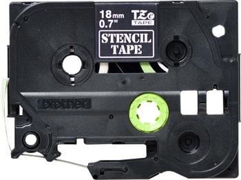 Brother - Originální kazeta s páskou pro výrobu šablon STE141 - černá, šířka 18 mm