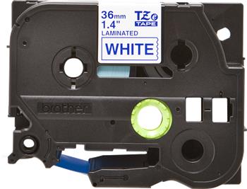 Brother - Originální kazeta s páskou TZE-263, bílá/modrá, šířka 36 mm