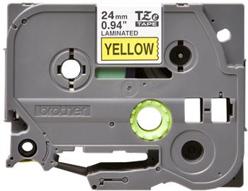 Brother - Originální kazeta s páskou TZE-651, černý tisk na žluté, šířka 24 mm