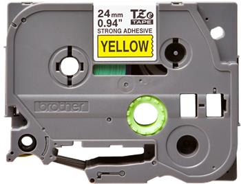 Brother - Originální kazeta s páskou TZE-S651, černý tisk na žlutém podkladu, šířka 24mm