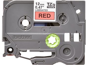 Brother - Originální kazeta s páskou TZE431, černý tisk na červené, šířka 12 mm
