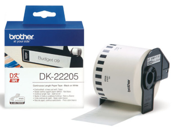 Brother - Originální kontinuální papírová role - DK-22205 - černý na bílém, šířka 62 mm