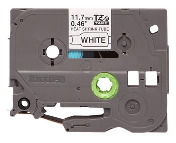 Brother - Originální pásková kazeta s tepelně smršťovací trubičkou, HSE231, černá na bílém podkladu, šířka 11,7 mm
