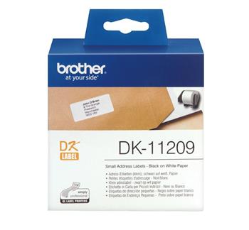 Brother - Originální role štítků DK-11209, černý tisk na bílém podkladu