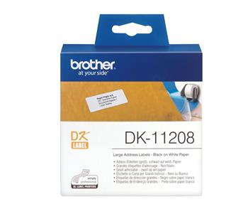 Brother - Originální štítek DK-11208, černý text na bílém podkladu