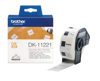Brother - Originální štítek DK-11221 - černá na bílé, 23 x 23 mm -400 ks