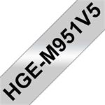 Brother - Originální štítek, HGEM951V5, černá na stříbrné, šířka 24 mm