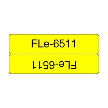 Brother - Předřezané štítky, FLe-6511, černá na žluté