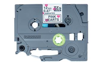 Brother TZe-MPPH31 Originální propisovací pásková kazeta – Černý tisk na růžových srdcích, šířka 12mm