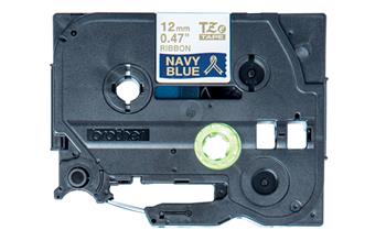 Brother TZe-RN34 Originální propisovací pásková kazeta – Zlatá na námořnické modré, šířka 12mm