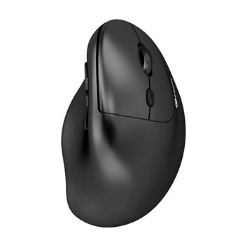 C-TECH myš VEM-12, vertikální, Dual mode, bezdrátová, BT5.0 + 2,4GHz, 3200DPI, černá