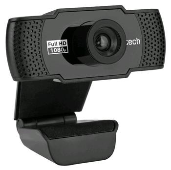 C-TECH webkamera CAM-11FHD/ Full HD 1080p/ MJPEG/YUY2/ mikrofon/ držák/ Plug and Play/ USB 2.0/ kabel 1,5 m/ černá