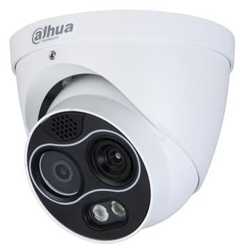 DAHUA termální duální IP kamera/ termo 256x192 f=3,5mm(51st)/ vizuál 4Mpix 4mm(71st)/ IR30m/ dome/ detekce ohně