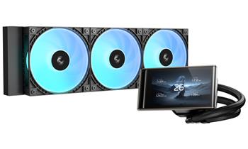 DEEPCOOL vodní chladič LT360 Vision ARGB / 3x120mm ARGB fan / 4pin PWM / displej / černý