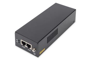 DIGITUS Injektor Gigabit Ethernet PoE ++, napájecí piny 802.3bt: 4/5 (+), 7/8 (-) a 3/6 (+), 1/2 (-), 85 W