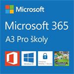 Elektronicky: Microsoft CSP Microsoft 365 A3 for faculty (pro školy) předplatné 1 rok, vyúčtování měsíčně