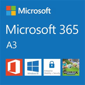 Elektronicky: Microsoft CSP Microsoft 365 A3 for students (pro studenty) předplatné 1 rok, vyúčtování měsíčně