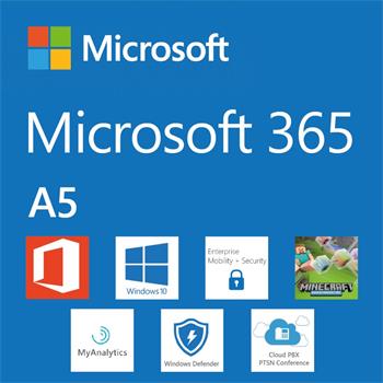 Elektronicky: Microsoft CSP Microsoft 365 A5 for students (pro studenty) předplatné 1 rok, vyúčtování měsíčně
