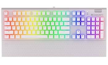 Endorfy herní klávesnice Omnis OWH Pudd.Kailh BL RGB / USB / blue switch / drátová /mechanická/US layout/bílá RGB