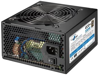 EUROCASE zdroj Eco+ 550W / 80+BRONZE / 12cm fan / PFC ATX 20/24pin / 6x SATA