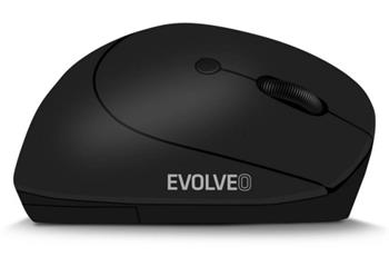 EVOLVEO LadyErgo, tichá vertikální ergonomická myš, 2.4GHz, černá