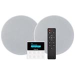 Fonestar Ozvučovací set 2×15 W RMS, BT 5.3, FM/USB, LCD, 2× stropní repro 6"/8ohm, hl 70 mm, ovladač