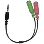 GENIUS ACC-100 audio adaptér 2x female 3,5mm jack na 1x male 3,5" jack