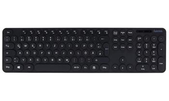HAMA klávesnice KC-500/ drátová/ utlumená tlačítka/ USB/ CZ+SK/ černá