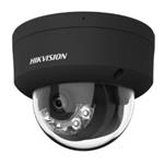 Hikvision 2MPix IP Dome Smart Hybrid Light AcuSense kamera; LED/IR 30m, audio, alarm, IP67, IK10, černá