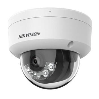 Hikvision 4MPix IP Dome Smart Hybrid Light AcuSense kamera; LED/IR 30m, audio, alarm, IP67, IK10