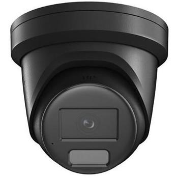 Hikvision 4MPix IP Turret Hybrid ColorVu AcuSense kamera; LED/IR 40m, WDR 130dB, mikrofon, IP67, černá