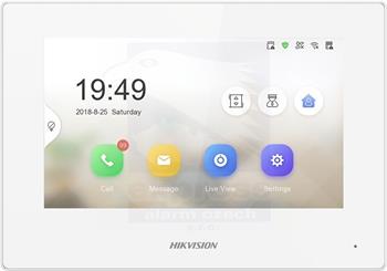 Hikvision 7" IP bytový dotykový monitor, Wi-Fi; PoE; bílý