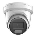 Hikvision 8MPix IP Turret Hybrid ColorVu AcuSense kamera; LED/IR 40m, WDR 130dB,audio, alarm, IP67, blikač