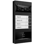 Hikvision IP dveřní interkom 4-tlač., 3× kamera 180° (4+2+2MPx), rozpoznání obličeje, čtecka karet, QR kód, W