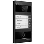 Hikvision IP dveřní interkom 4-tlač., 4MPx kamera 150°, rozpoznání obličeje, čtečka karet, Wi-Fi, Bluetooth