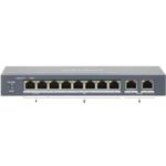 Hikvision Smart switch 8x100Mbps PoE (2xHi-PoE) + 2x Gb; 110W; dosah až 300m; IP40