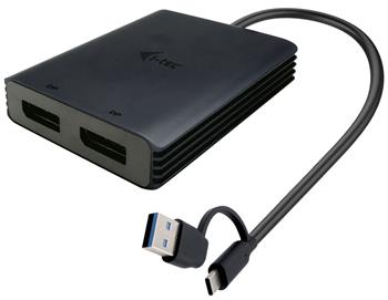 i-tec USB-A/USB-C Dual 4K DP Video Adapter