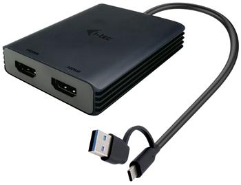 i-tec USB-A/USB-C Dual 4K HDMI Video Adapter