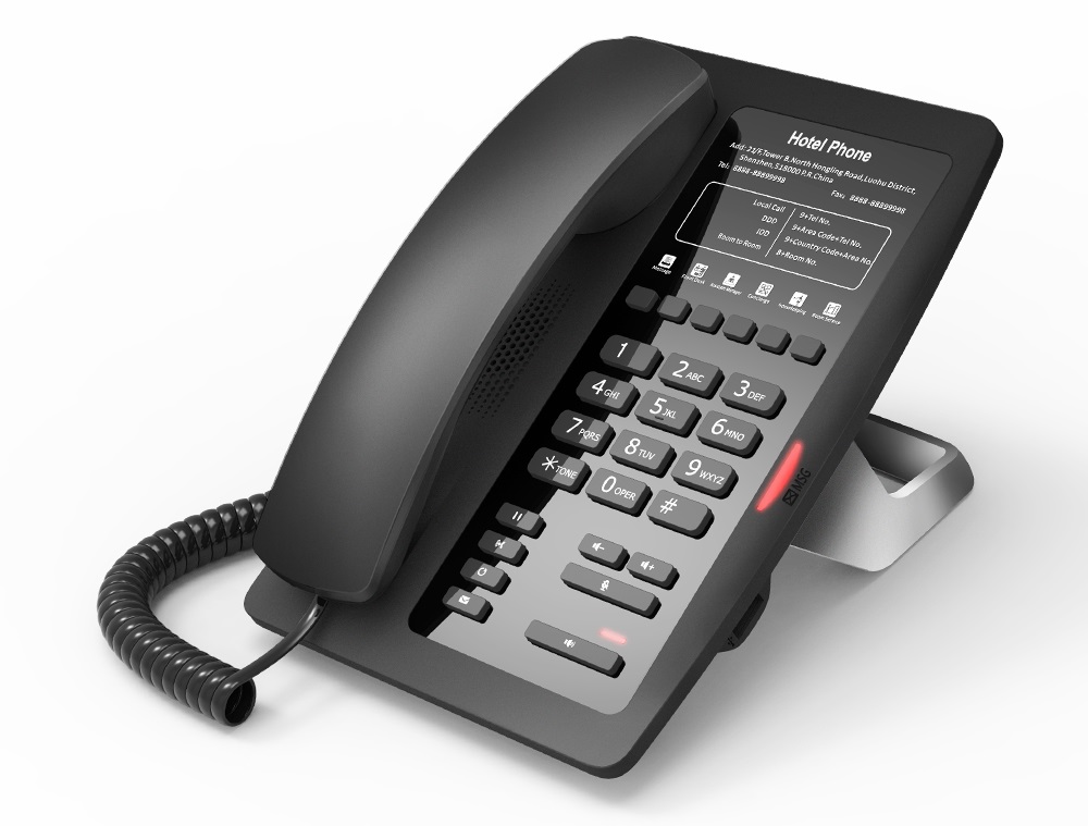 Fanvil H3 hotelový SIP telefon, černý