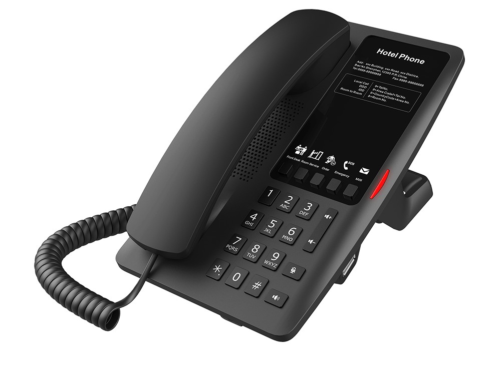 Fanvil H4 hotelový SIP telefon, černý