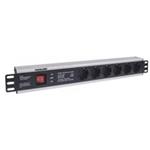 Intellinet 19" 1.5U Rackmount 6-Way Power Strip - German Type, rozvodný panel, 6x DE zásuvka, 3m kabel,přepěťová ochran