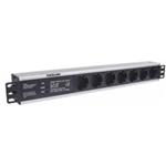 Intellinet 19" 1.5U Rackmount 7-Way Power Strip - German Type, rozvodný panel, 7x DE zásuvka, 3m kabel,přepěťová ochran