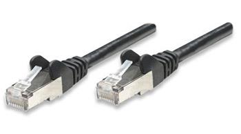 Intellinet patch kabel Cat5e stíněný SFTP 1m černý, cca