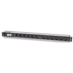 Intellinet Vertical Rackmount 12-Way Power Strip - German Type, rozvodný panel, 12x DE zásuvka, 1.6m kabel