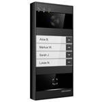 IP dverní interkom 4-tlac., 4MPx kamera 150°, rozpoznání obliceje, ctecka karet, QR kód, Wi-Fi, Blu